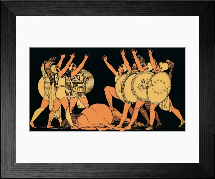 Framed Print : The Oath of the Seven Chiefs, 1880. Artist: Flaxman Framed Print : The Oath of the Seven Chiefs, 1880. Artist: Flaxman
