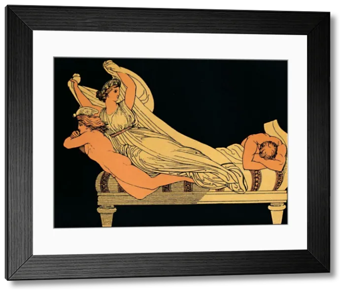 Framed Print : The Empty Joy That Dwells In the Dreams of the Night, 1880. Artist: Flaxman Framed Print : The Empty Joy That Dwells In the Dreams of the Night, 1880. Artist: Flaxman