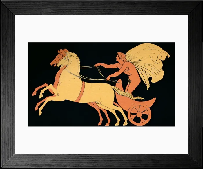 Framed Print : Chariot Race, 1880. Artist: Antique Framed Print : Chariot Race, 1880. Artist: Antique