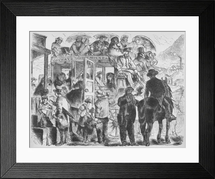 Framed Print : Coaches to resorts and hotels, c1859, (1938)