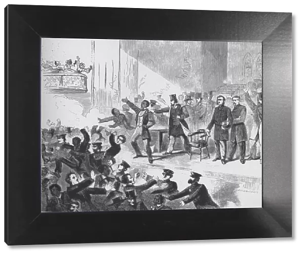 William Lloyd Garrison trying to hold a John Brown anniversary meeting in Tremont Temple, Boston