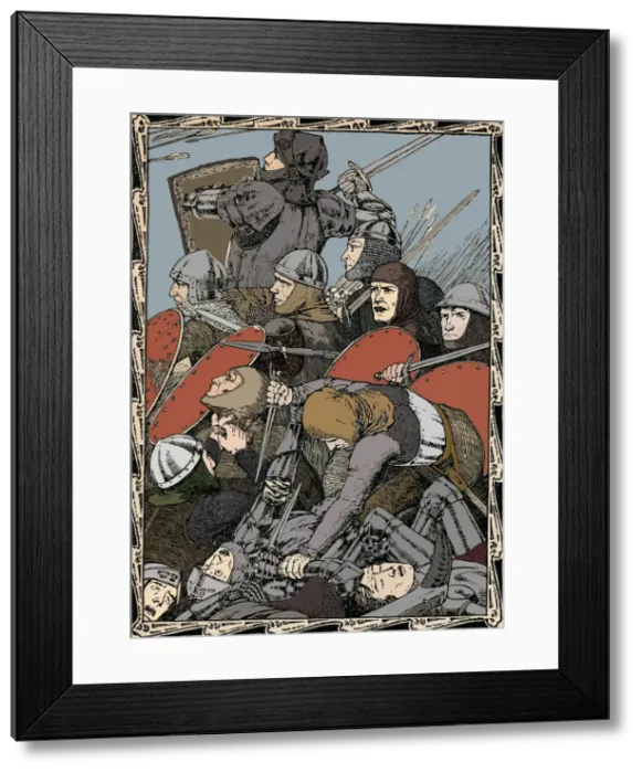 Framed Print : At The Battle of Agincourt, 1902. Artist: Patten Wilson Framed Print : At The Battle of Agincourt, 1902. Artist: Patten Wilson