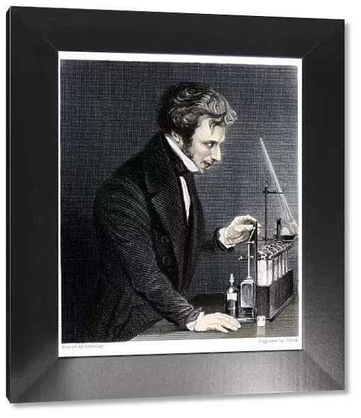 Michael Faraday, British chemist and physicist, c1845. Artist: J Cook