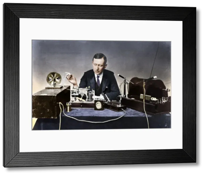 Framed Print : Guglielmo Marconi (1874-1937), Italian physicist and radio pioneer Framed Print : Guglielmo Marconi (1874-1937), Italian physicist and radio pioneer