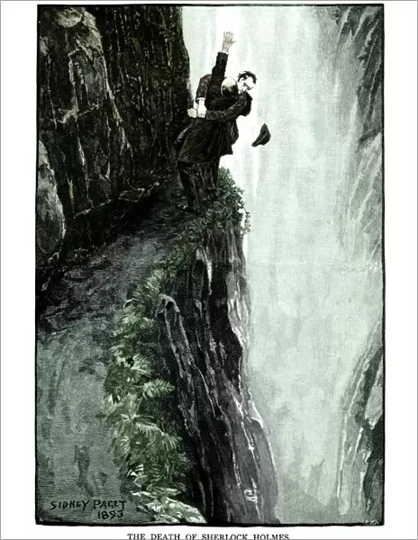 The death of Sherlock Holmes, 1893. Artist: Sidney E Paget