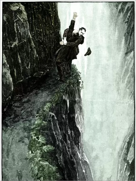 The death of Sherlock Holmes, 1893. Artist: Sidney E Paget