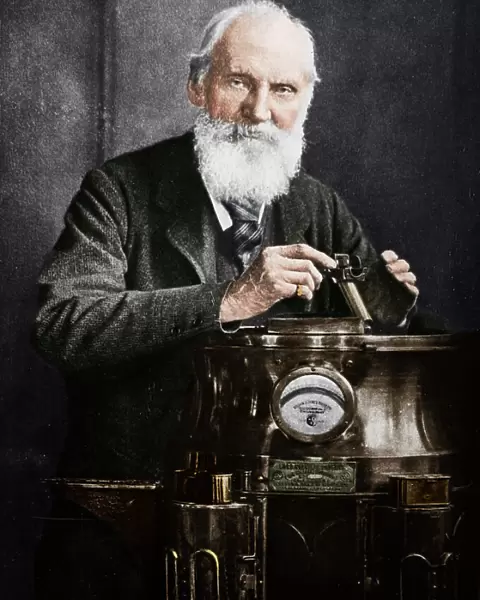 Lord Kelvin, Scottish mathematician and physicist, with his compass, 1902. Artist: James Craig Annan