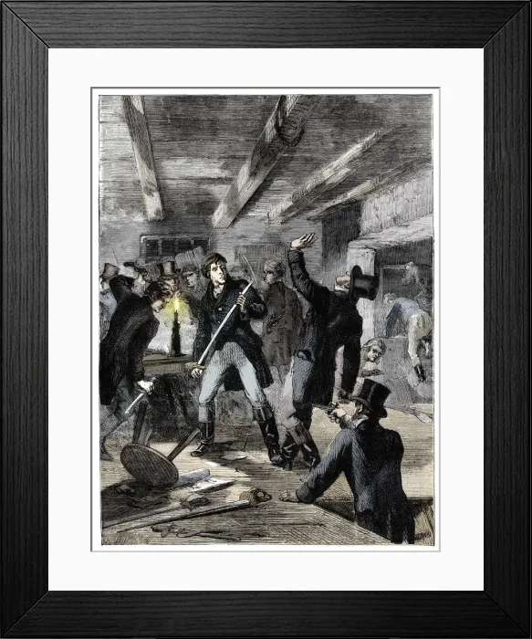 Framed Print : The arrest of the Cato Street conspirators, 1820 (c1895) Framed Print : The arrest of the Cato Street conspirators, 1820 (c1895)
