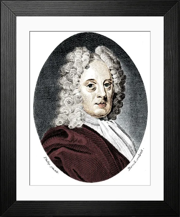 Framed Print : Edmond Halley, English astronomer and mathematician, c1720 (1794). Artist: A Birrell Framed Print : Edmond Halley, English astronomer and mathematician, c1720 (1794). Artist: A Birrell