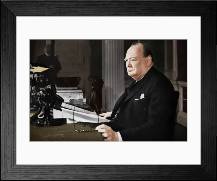 Framed Print : Mr. Churchills V. E. Day Broadcast, 1945 (1955) Framed Print : Mr. Churchills V. E. Day Broadcast, 1945 (1955)