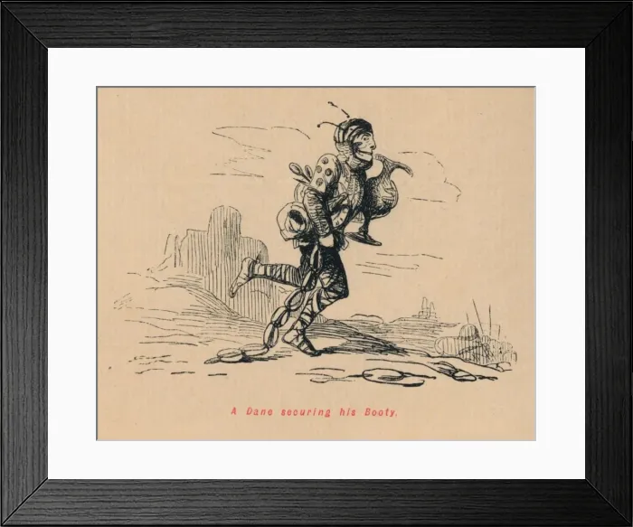 Framed Print : A Dane securing his Booty, c1860, (c1860). Artist: John Leech Framed Print : A Dane securing his Booty, c1860, (c1860). Artist: John Leech