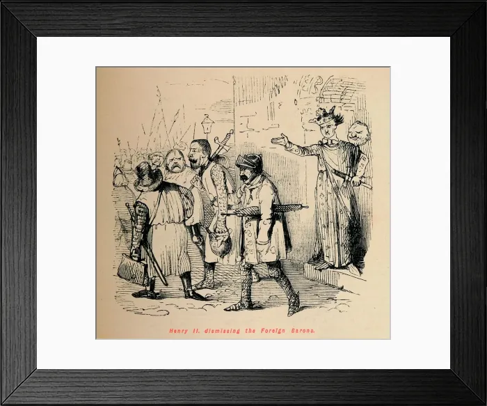 Framed Print : Henry II. dismissing the Foreign Barons, c1860, (c1860). Artist: John Leech Framed Print : Henry II. dismissing the Foreign Barons, c1860, (c1860). Artist: John Leech