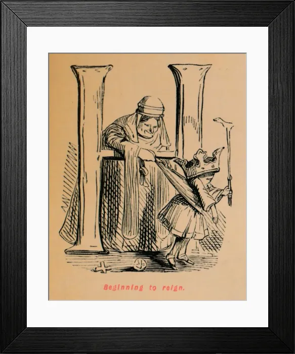 Framed Print : Beginning to reign, c1860, (c1860). Artist: John Leech Framed Print : Beginning to reign, c1860, (c1860). Artist: John Leech