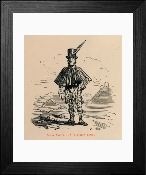 Framed Print : Fancy Portrait of Inspector Balioi, c1860, (c1860). Artist: John Leech Framed Print : Fancy Portrait of Inspector Balioi, c1860, (c1860). Artist: John Leech