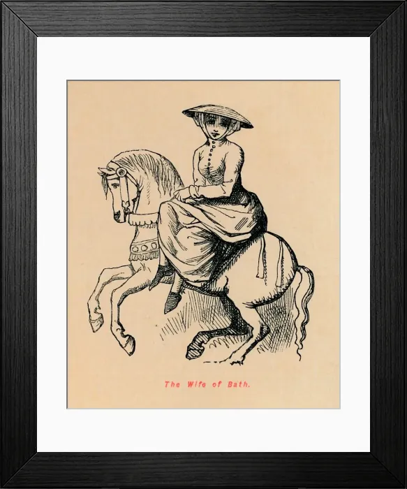 Framed Print : The Wife of Bath, c1860, (c1860). Artist: John Leech