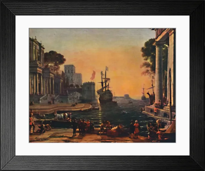 Framed Print : A Seaport (Vue d un Port de Mer: Effet de Brume), 17th century, (1911). Artist: Claude Lorrain Framed Print : A Seaport (Vue d un Port de Mer: Effet de Brume), 17th century, (1911). Artist: Claude Lorrain