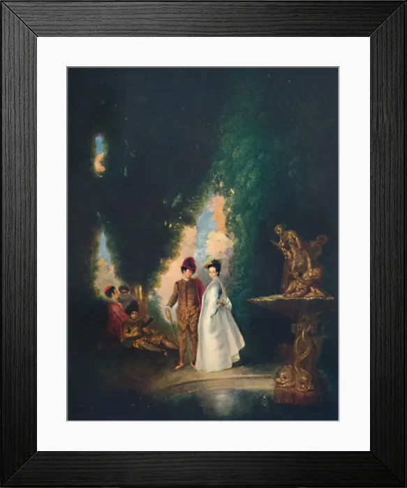Framed Print : The Fountain, c18th century, (1911). Artist: Jean-Antoine Watteau Framed Print : The Fountain, c18th century, (1911). Artist: Jean-Antoine Watteau