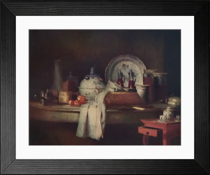 Framed Print : Still-Life, 18th century, (1911). Artist: Jean-Simeon Chardin Framed Print : Still-Life, 18th century, (1911). Artist: Jean-Simeon Chardin