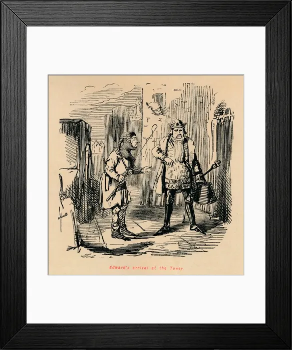 Framed Print : Edwards arrival at the Tower, c1860, (c1860). Artist: John Leech Framed Print : Edwards arrival at the Tower, c1860, (c1860). Artist: John Leech