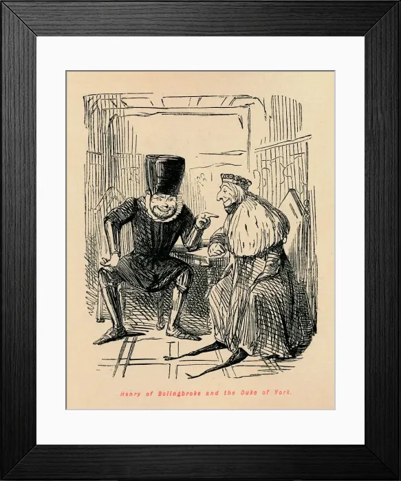 Framed Print : Henry of Bolingbroke and the Duke of York, c1860, (c1860). Artist: John Leech Framed Print : Henry of Bolingbroke and the Duke of York, c1860, (c1860). Artist: John Leech