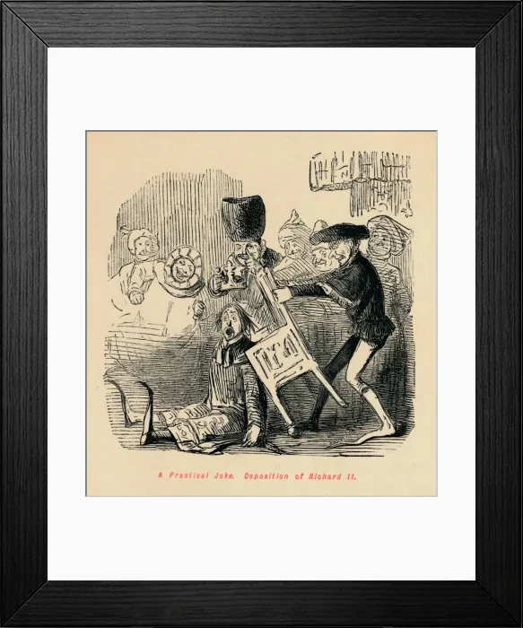 Framed Print : A Practical Joke. Deposition of Richard II, c1860, (c1860). Artist: John Leech Framed Print : A Practical Joke. Deposition of Richard II, c1860, (c1860). Artist: John Leech