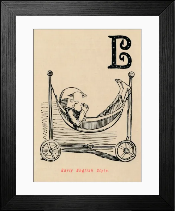 Framed Print : Early English Style, c1860, (c1860). Artist: John Leech Framed Print : Early English Style, c1860, (c1860). Artist: John Leech