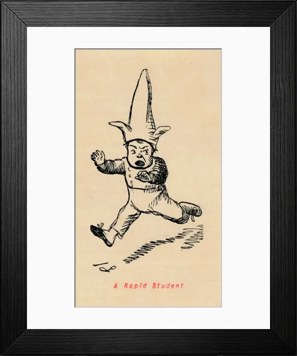 Framed Print : A Rapid Student, c1860, (1860). Artist: John Leech Framed Print : A Rapid Student, c1860, (1860). Artist: John Leech