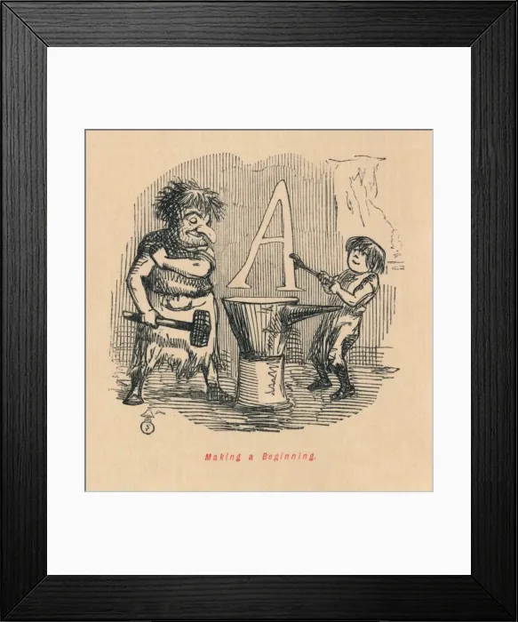 Framed Print : Making a Beginning, c1860, (1860). Artist: John Leech Framed Print : Making a Beginning, c1860, (1860). Artist: John Leech