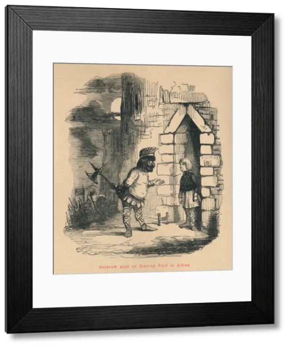 Framed Print : Guthrum pays an Evening Visit to Alfred, c1860, (c1860). Artist: John Leech Framed Print : Guthrum pays an Evening Visit to Alfred, c1860, (c1860). Artist: John Leech