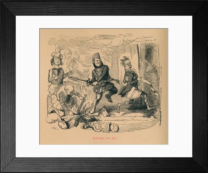 Framed Print : Settling the Bill, c1860, (c1860). Artist: John Leech Framed Print : Settling the Bill, c1860, (c1860). Artist: John Leech
