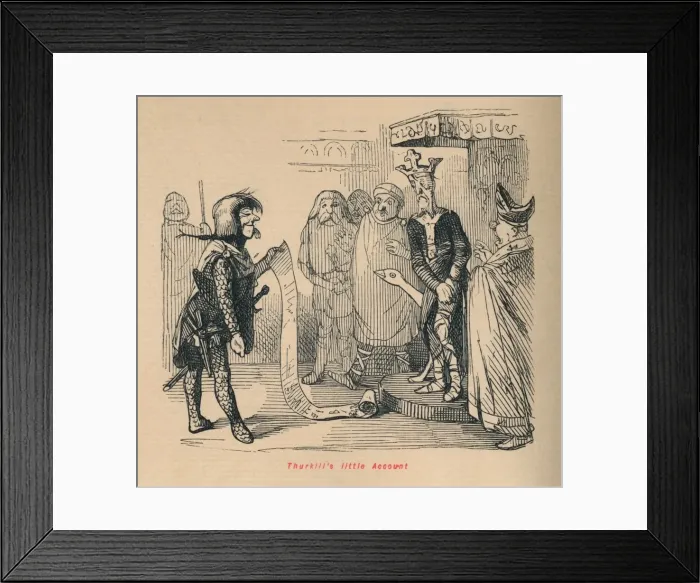 Framed Print : Thurkills little Account, c1860, (c1860). Artist: John Leech Framed Print : Thurkills little Account, c1860, (c1860). Artist: John Leech