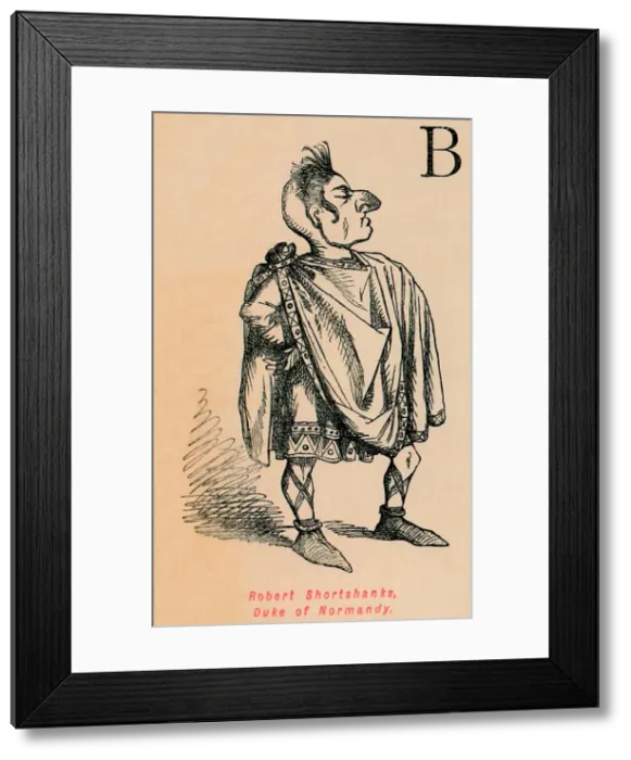 Framed Print : Robert Shortshanks, Duke of Normandy, c1860, (c1860). Artist: John Leech Framed Print : Robert Shortshanks, Duke of Normandy, c1860, (c1860). Artist: John Leech