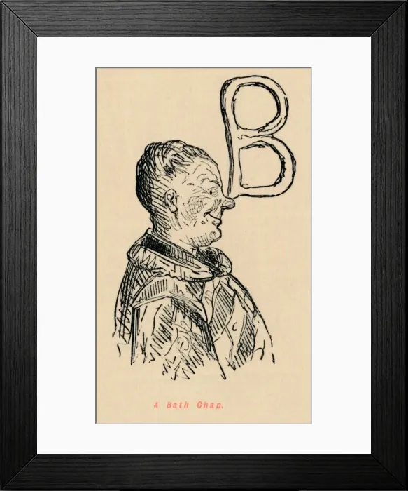 Framed Print : A Bath Chap, c1860, (c1860). Artist: John Leech Framed Print : A Bath Chap, c1860, (c1860). Artist: John Leech