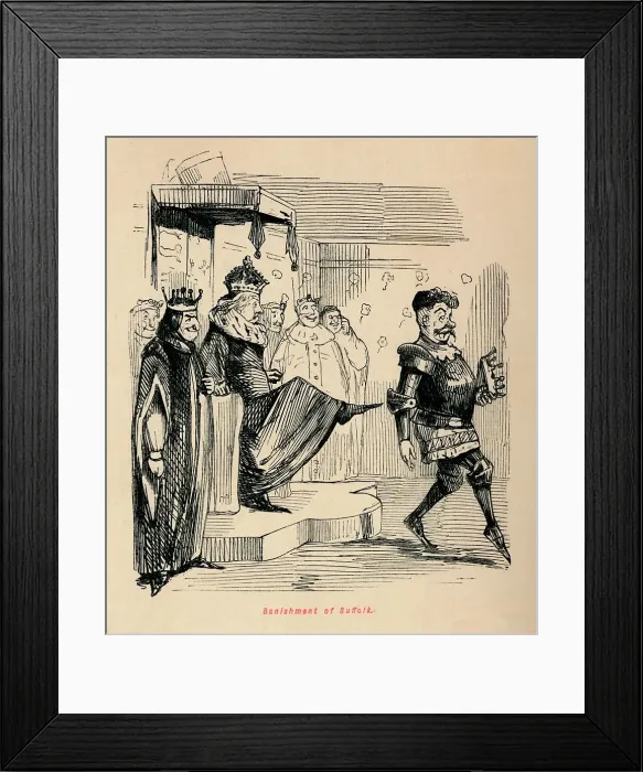 Framed Print : Banishment of Suffolk. Artist: John Leech Framed Print : Banishment of Suffolk. Artist: John Leech