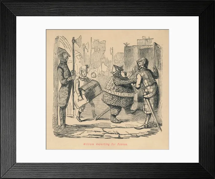 Framed Print : William departing for France, c1860, (c1860). Artist: John Leech Framed Print : William departing for France, c1860, (c1860). Artist: John Leech
