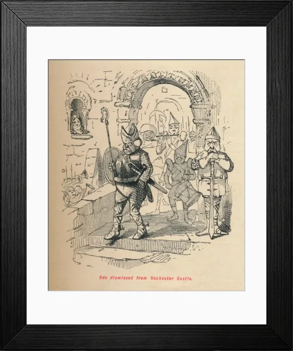 Framed Print : Odo dismissed from Rochester Castle, c1860, (c1860). Artist: John Leech Framed Print : Odo dismissed from Rochester Castle, c1860, (c1860). Artist: John Leech