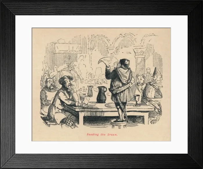 Framed Print : Reading the Dream, c1860, (c1860). Artist: John Leech Framed Print : Reading the Dream, c1860, (c1860). Artist: John Leech