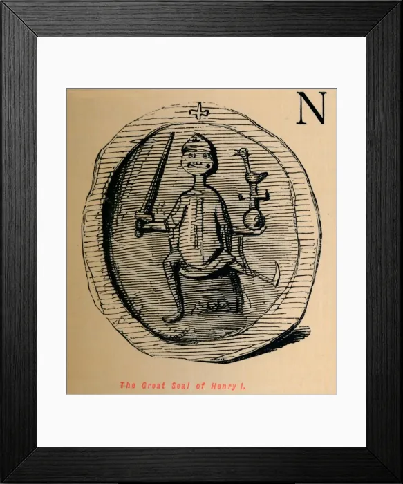 Framed Print : The Great Seal of Henry I, c1860, (c1860). Artist: John Leech Framed Print : The Great Seal of Henry I, c1860, (c1860). Artist: John Leech
