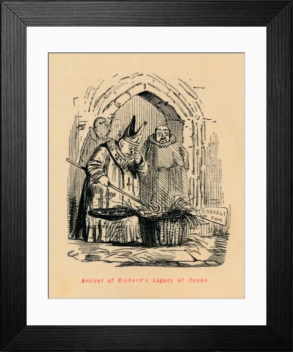 Framed Print : Arrival of Richards Legacy at Rouen, c1860, (c1860). Artist: John Leech Framed Print : Arrival of Richards Legacy at Rouen, c1860, (c1860). Artist: John Leech