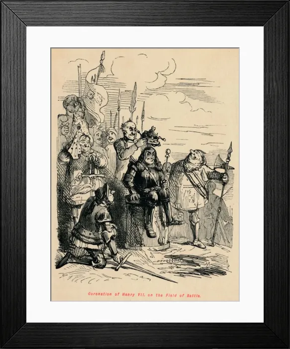 Framed Print : Coronation of Henry VII on the Field of Battle. Artist: John Leech Framed Print : Coronation of Henry VII on the Field of Battle. Artist: John Leech