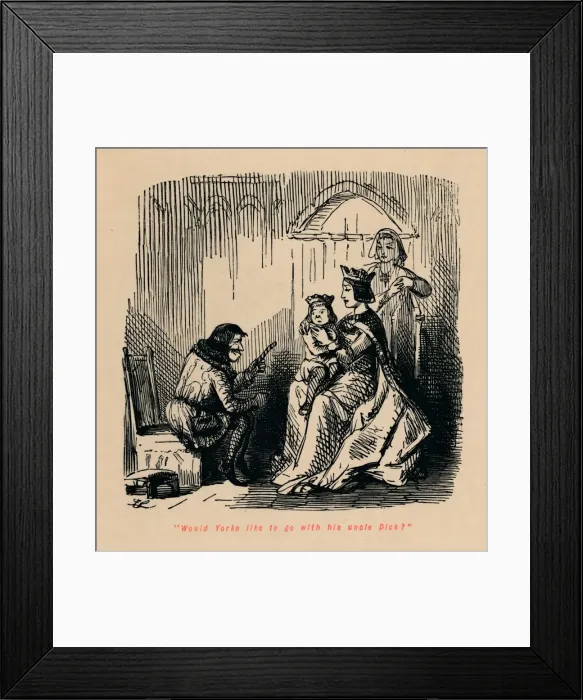 Framed Print : Would Yorke like to go with his uncle Dick?. Artist: John Leech Framed Print : Would Yorke like to go with his uncle Dick?. Artist: John Leech