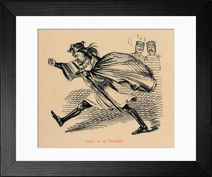 Framed Print : John in a Passion, c1860, (c1860). Artist: John Leech Framed Print : John in a Passion, c1860, (c1860). Artist: John Leech