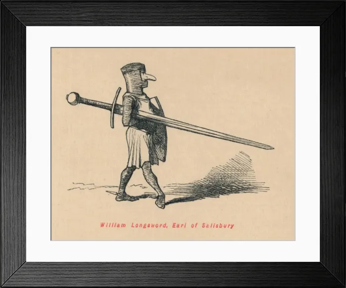 Framed Print : William Longsword, Earl of Salisbury, c1860, (c1860). Artist: John Leech Framed Print : William Longsword, Earl of Salisbury, c1860, (c1860). Artist: John Leech