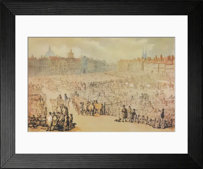 Framed Print : View of Smithfield Market, London, 1810 Framed Print : View of Smithfield Market, London, 1810