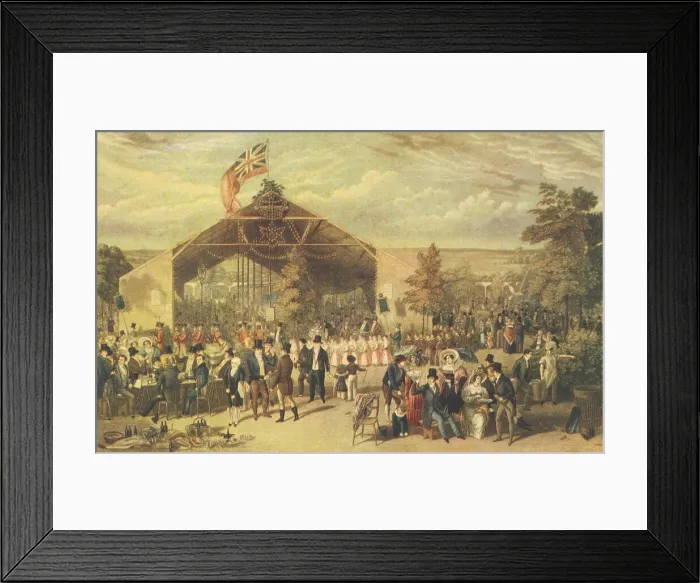 Framed Print : The Licensed Victuallers Annual Dinner, Mermaid Tavern, Hackney, 1866. Artist: George Hunt Framed Print : The Licensed Victuallers Annual Dinner, Mermaid Tavern, Hackney, 1866. Artist: George Hunt