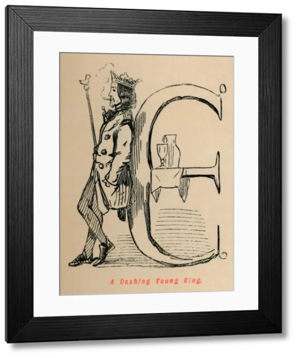 Framed Print : A Dashing Young King, c1860, (c1860). Artist: John Leech Framed Print : A Dashing Young King, c1860, (c1860). Artist: John Leech