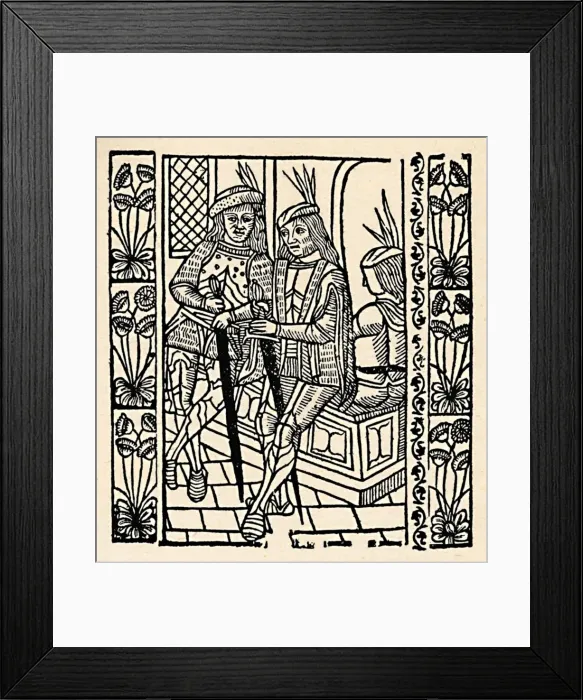 Framed Print : The Dystruccion of Jherusalem, by Vaspazian and Tytus, c16th century, (1923). Artist: Wynkyn de Worde Framed Print : The Dystruccion of Jherusalem, by Vaspazian and Tytus, c16th century, (1923). Artist: Wynkyn de Worde