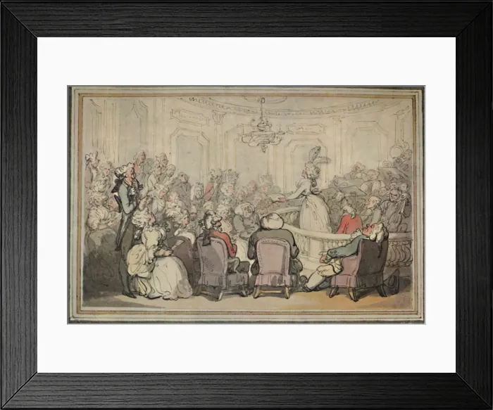 Framed Print : The Concert. From Matthew Brambles Trip to Bath. c1780-1820, (1923). Artist: Thomas Rowlandson Framed Print : The Concert. From Matthew Brambles Trip to Bath. c1780-1820, (1923). Artist: Thomas Rowlandson