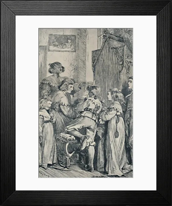 Framed Print : Joy. Frontispiece to Golden Thoughts from Golden Fountains, 1867, (1923). Artist: Dalziel Brothers Framed Print : Joy. Frontispiece to Golden Thoughts from Golden Fountains, 1867, (1923). Artist: Dalziel Brothers