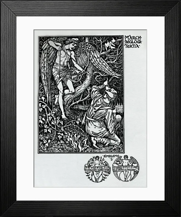 Framed Print : The Shepheards Calendar - March, 1898, (1923). Artist: Walter Crane Framed Print : The Shepheards Calendar - March, 1898, (1923). Artist: Walter Crane